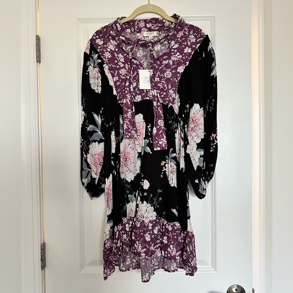 Boho Dress Size M with Umpire Waist